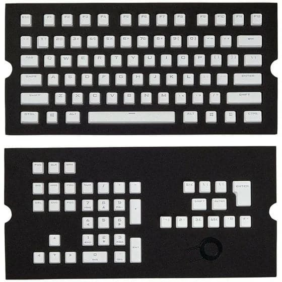 CORSAIR Gaming PBT Double shot Keycaps Full 104/105-Keyset ( White )