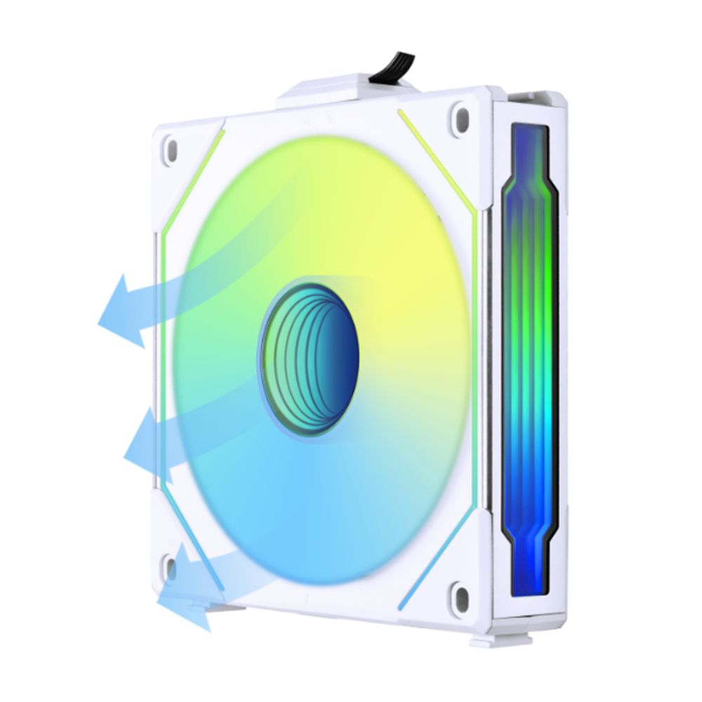 LIAN LI UNI SL Infinity Reverse Blade 140 140mm ARGB Cabinet Fan (White) (Single Pack)