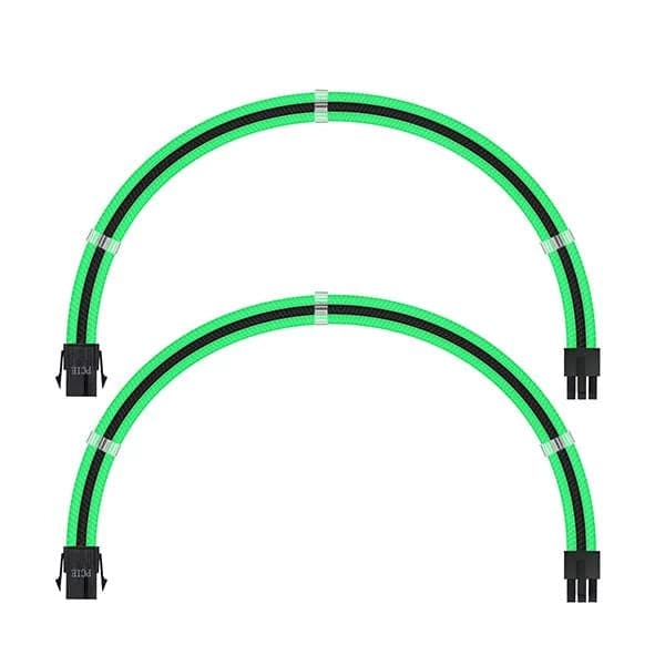 ANT ESPORTS Mod Sleeved Cable set 3 combs 30cm 16AWG Black and Green