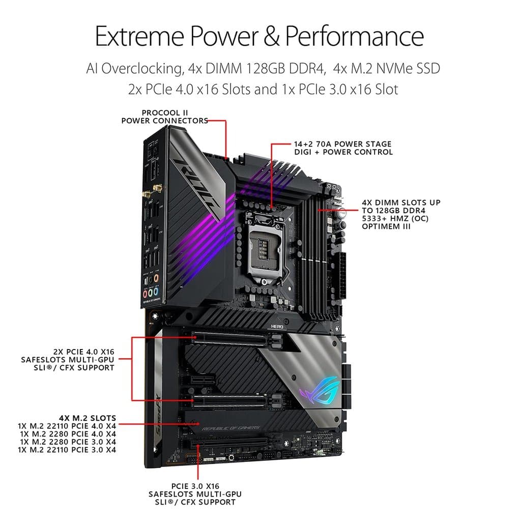 ASUS Z590 Maximus XIII Hero Wifi DDR4 Intel Motherboard