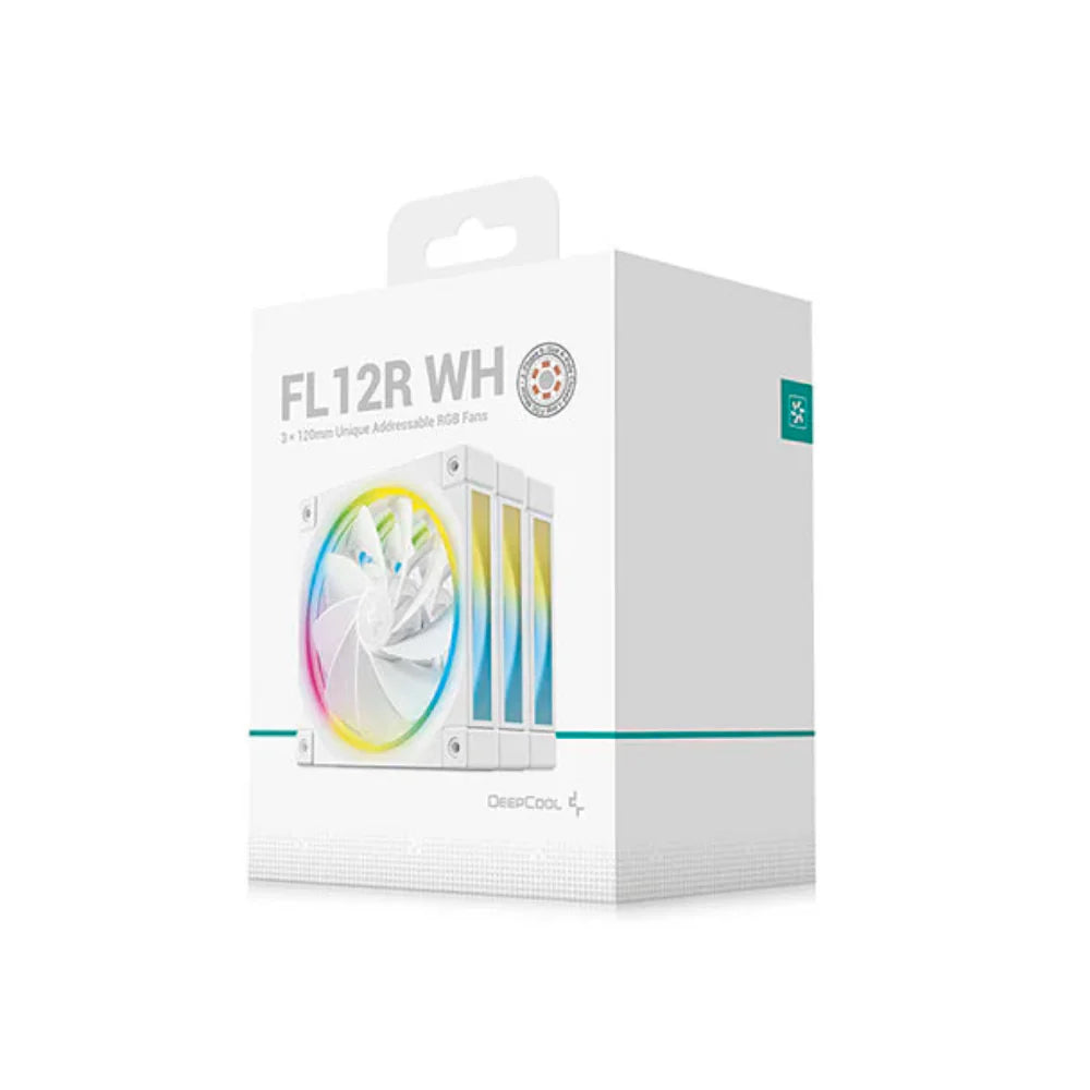 DEEPCOOL FL12R 3 in 1 ARGB Cabinet Fan ( White ) ( Triple Pack )