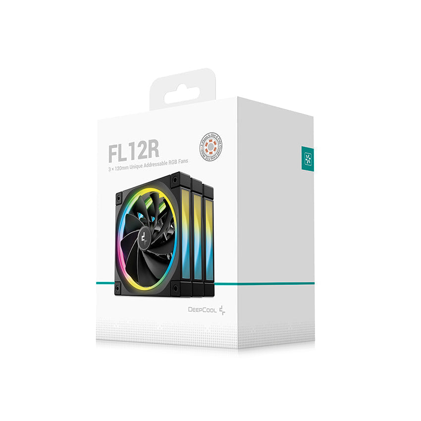 DEEPCOOL FL12R 3 in 1 ARGB Cabinet Fan ( Black ) ( Triple Pack )