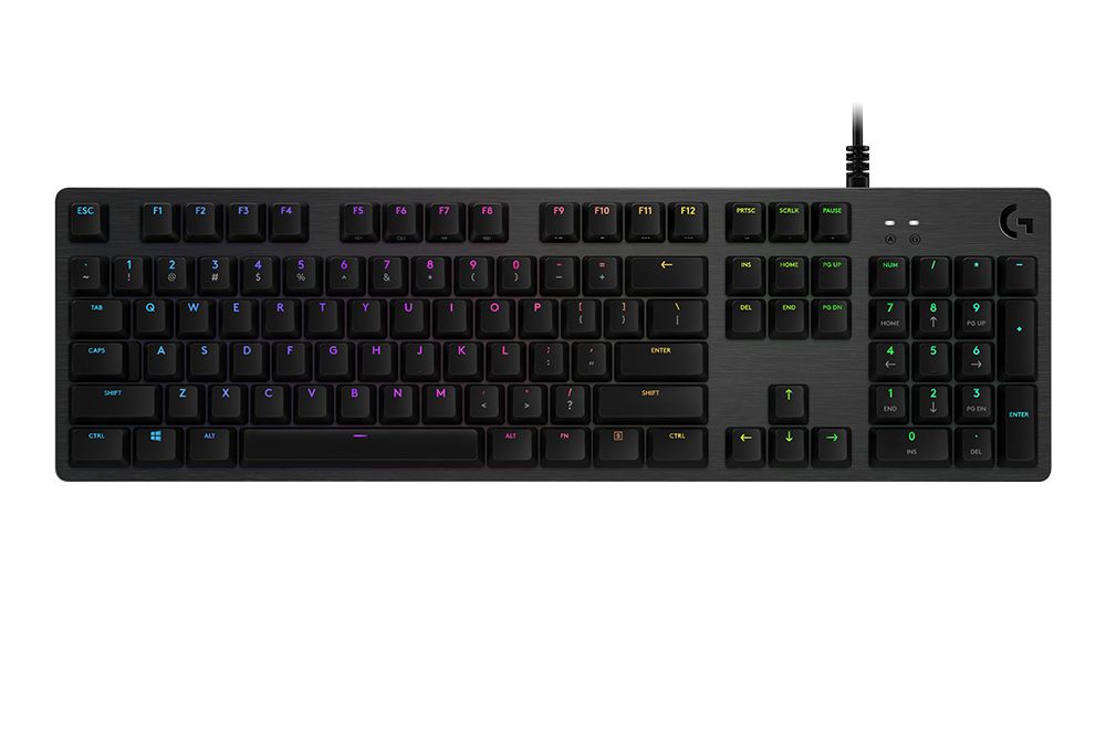LOGITECH G512 RGB Full Size Mechanical Wired Gaming Keyboard ( GX Brown Switch ) ( Carbon )