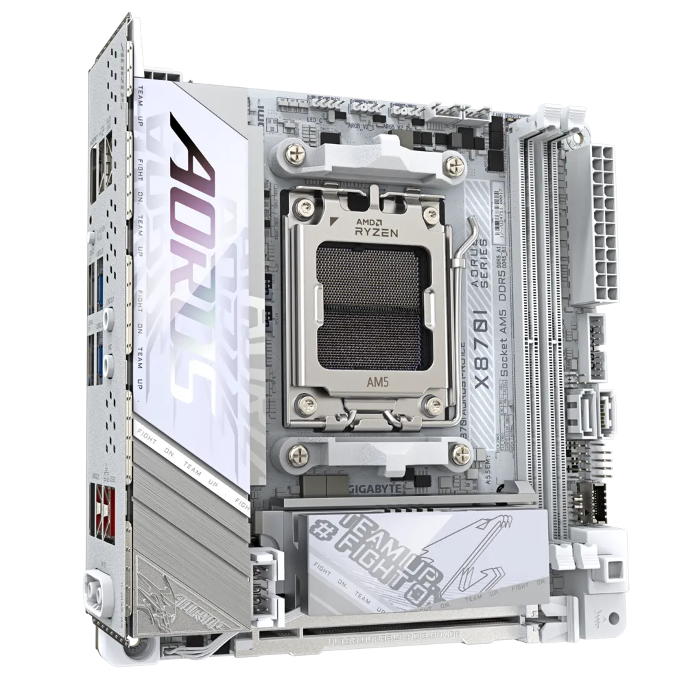 GIGABYTE X870I Aorus Pro ICE DDR5 AMD Motherboard (White)