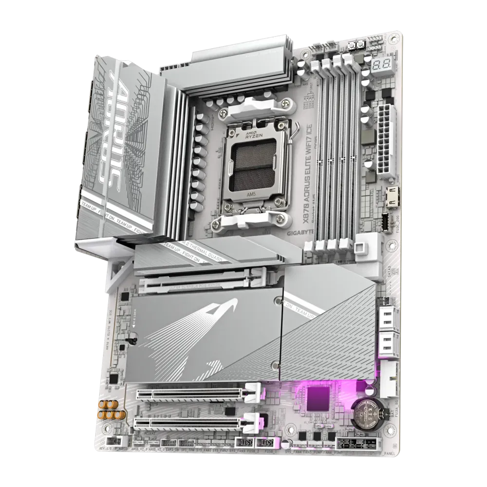 GIGABYTE X870 AORUS ELITE WIFI7 ICE DDR5 AMD Motherboard ( White )