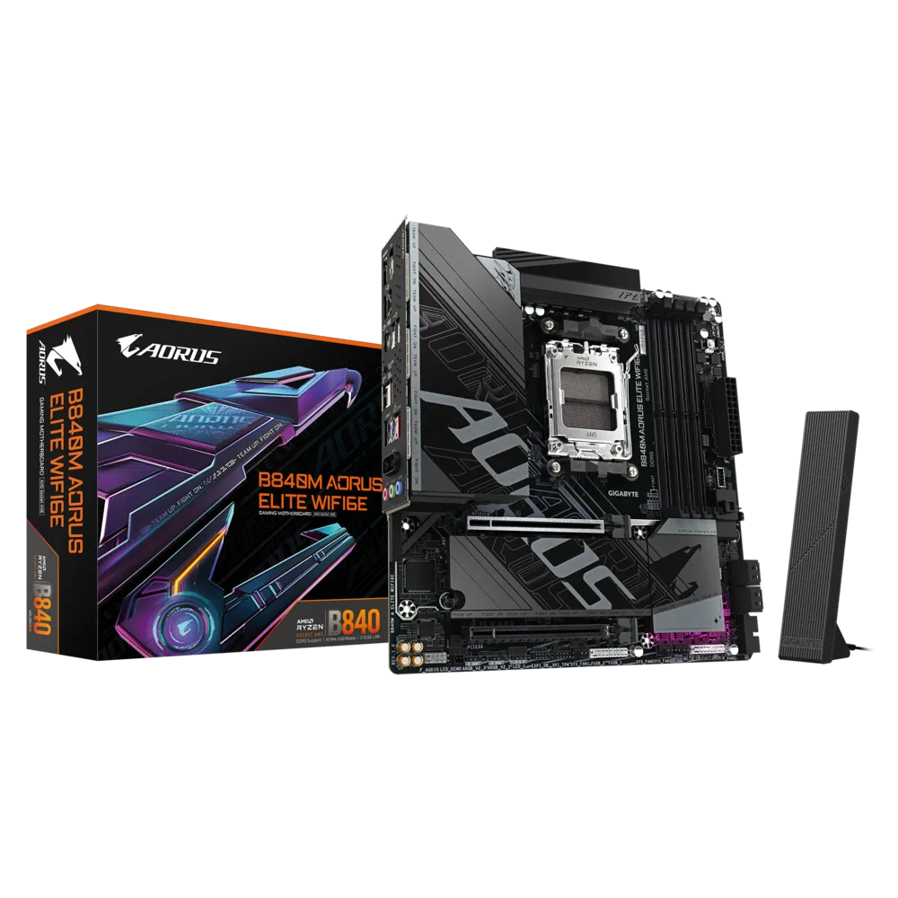 GIGABYTE B840M Aorus Elite WIFI6E AMD Motherboard