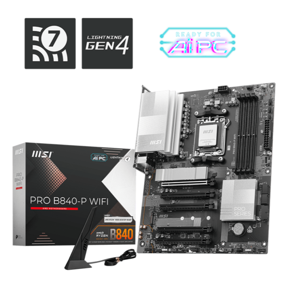 MSI Pro B840-P Wifi DDR5 AMD Motherboard