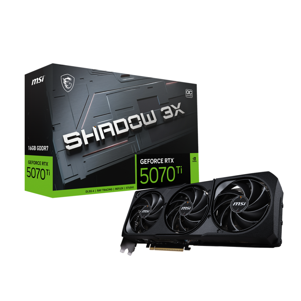MSI GeForce RTX 5070 Ti Shadow 3X OC 16GB Nvidia Graphic Card
