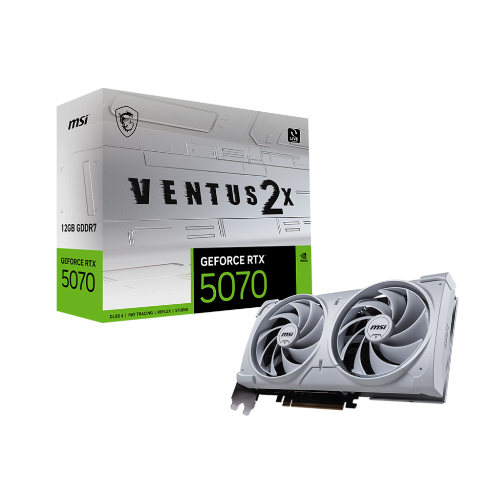 MSI GeForce RTX 5070 Ventus 2X 12GB White Nvidia Graphic Card