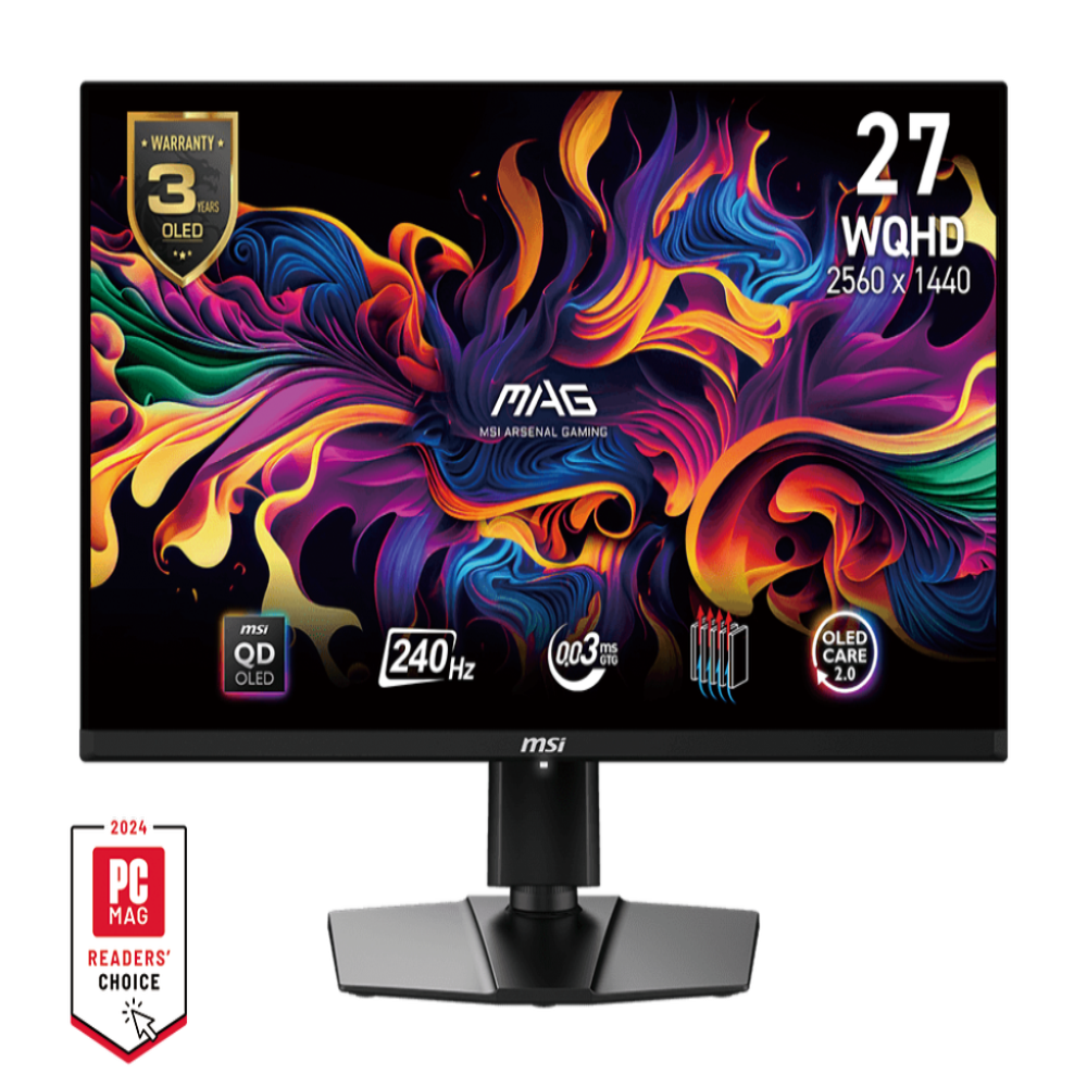 MSI MAG 271QPX E2 27 Inch 2K QHD 240Hz OLED Panel 139% SRGB 0.03 MS AMD Freesync OLED Gaming Monitor
