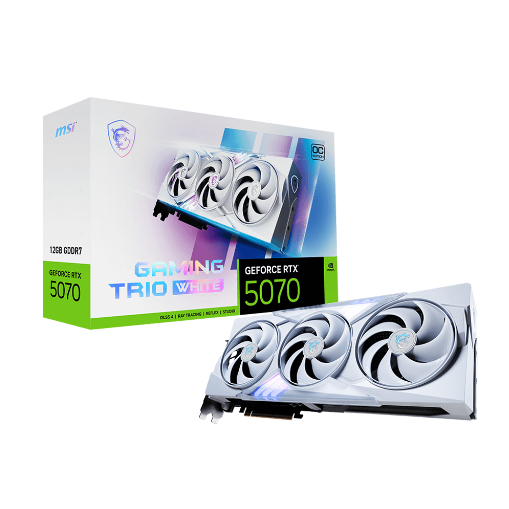 MSI GeForce RTX 5070 Gaming Trio OC 12GB White Nvidia Graphic Card