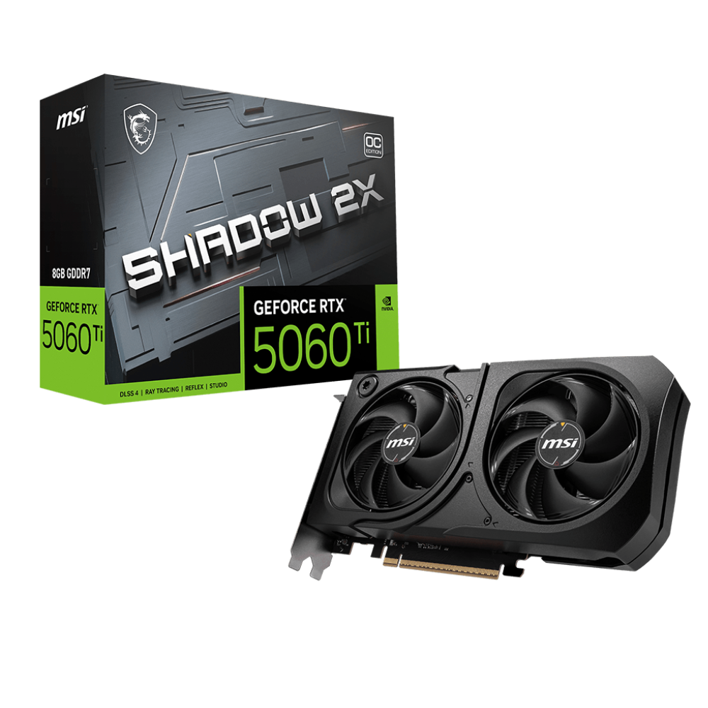 MSI GeForce RTX 5060 Ti Shadow 2X OC Plus 8GB Nvidia Graphic Card
