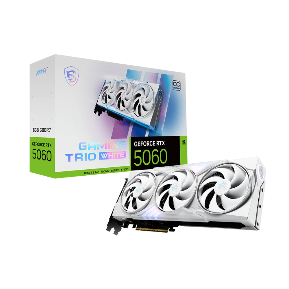 MSI GeForce RTX 5060 Gaming Trio OC 8GB White Nvidia Graphic Card
