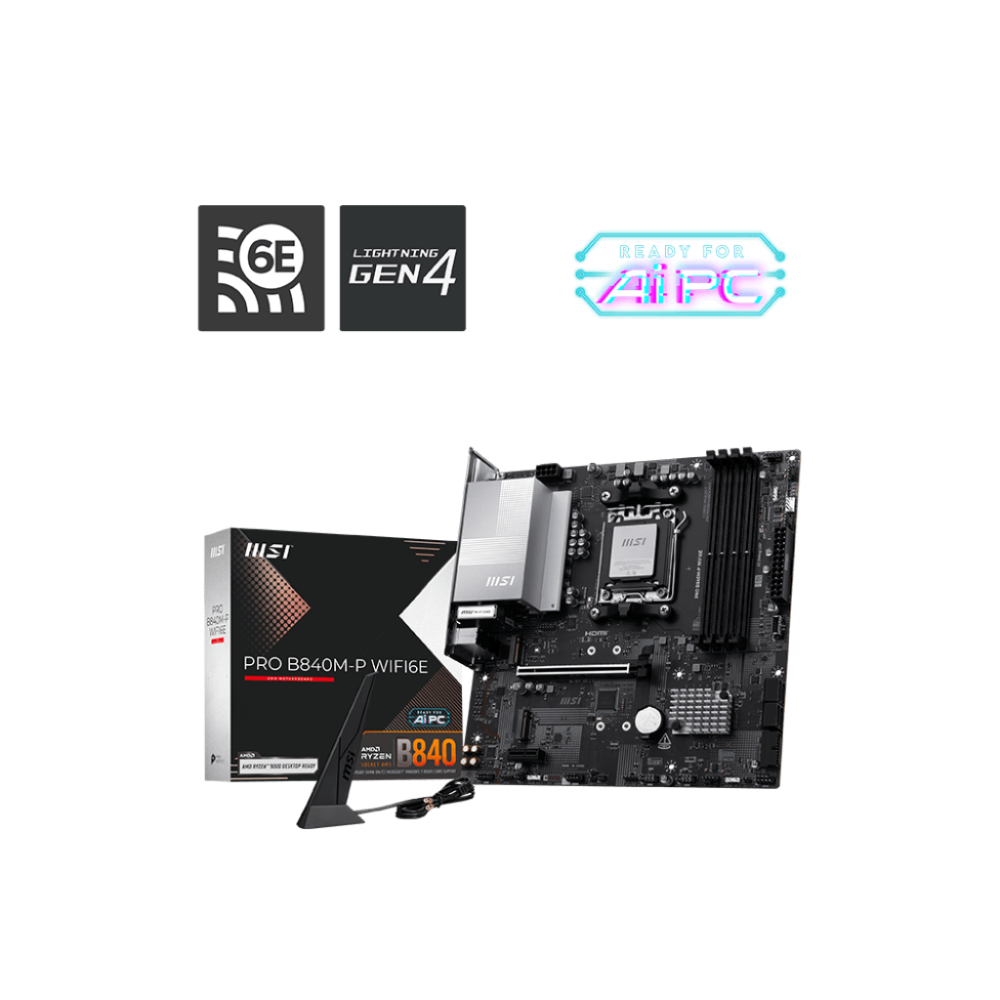 MSI Pro B840M-P Wifi6e DDR5 AMD Motherboard