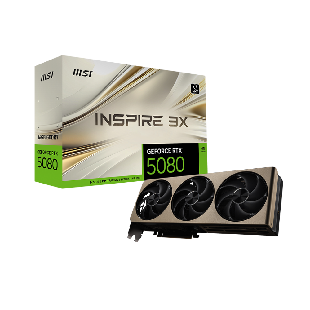 MSI Geforce RTX 5080 Inspire 3X 16GB NVIDIA Graphic Card