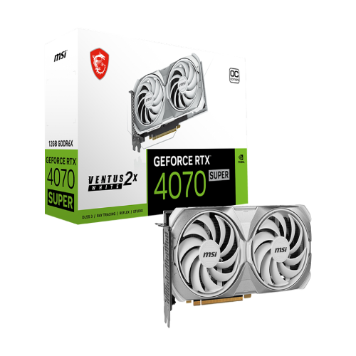 MSI GeForce RTX 4070 Super Ventus 2X OC White 12GB Nvidia Graphic Card