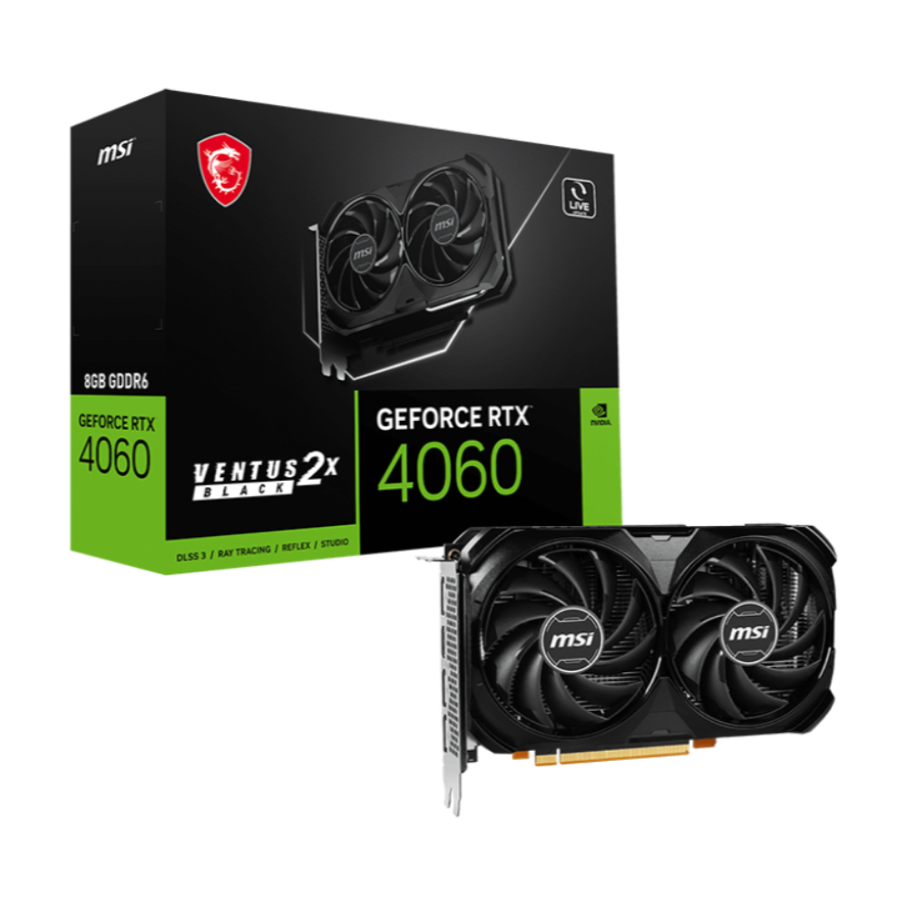 MSI GeForce RTX 4060 Ventus 2X Black 8GB Nvidia Graphic Card
