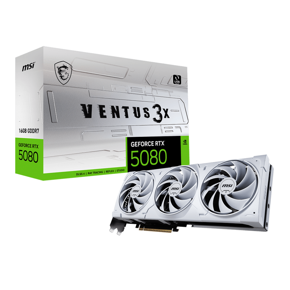 MSI GeForce RTX 5080 Ventus 3X White 16GB Nvidia Graphic card