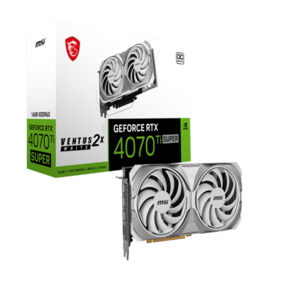 MSI GeForce RTX 4070 Ti Super Ventus 2X OC White 16GB Nvidia Graphic Card