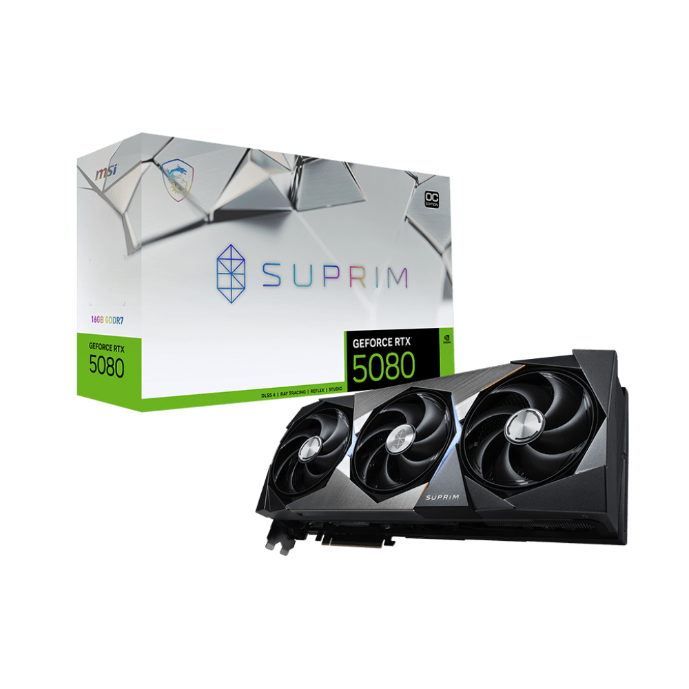 MSI GeForce RTX 5080 Suprim OC 16GB NVIDIA Graphic Card