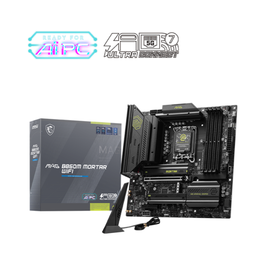 MSI MAG B860M Mortar Wifi DDR5 Intel Motherboard