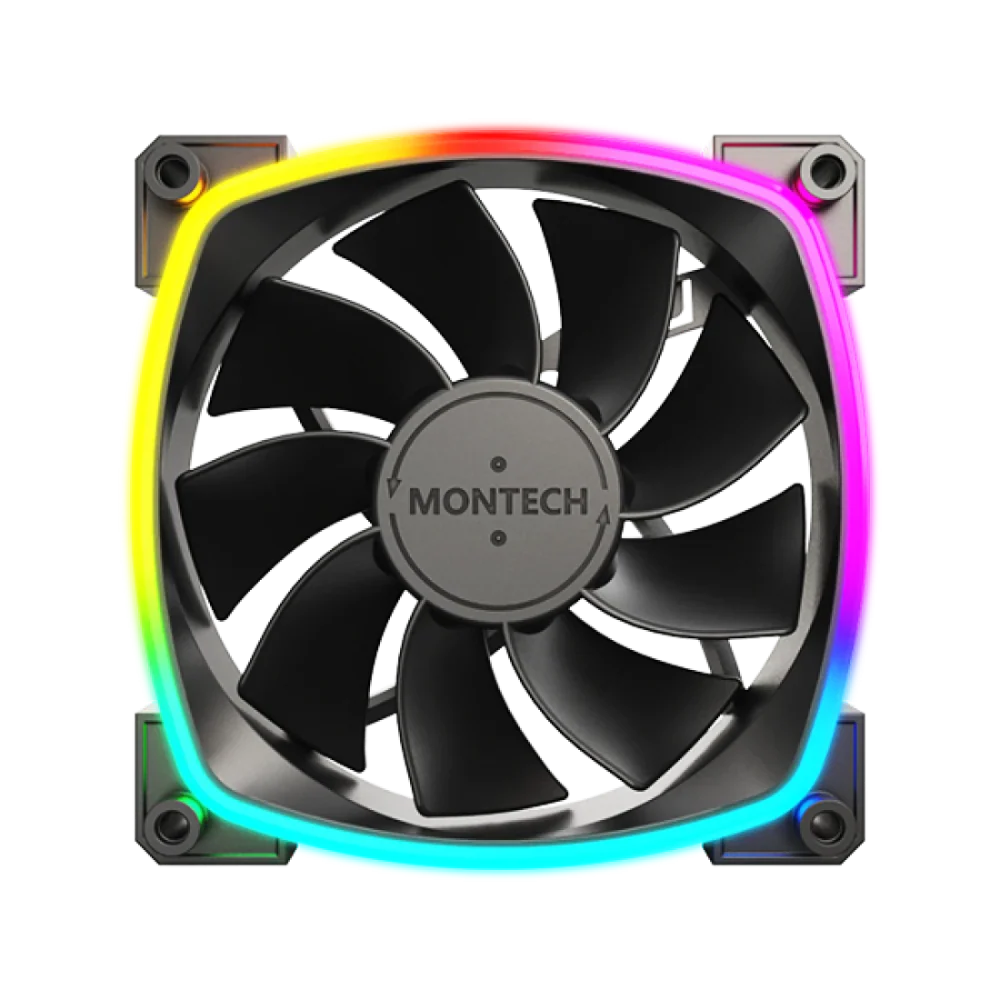 MONTECH RX120 PWM 120mm ARGB Cabinet Fan (Black) (Single Pack)