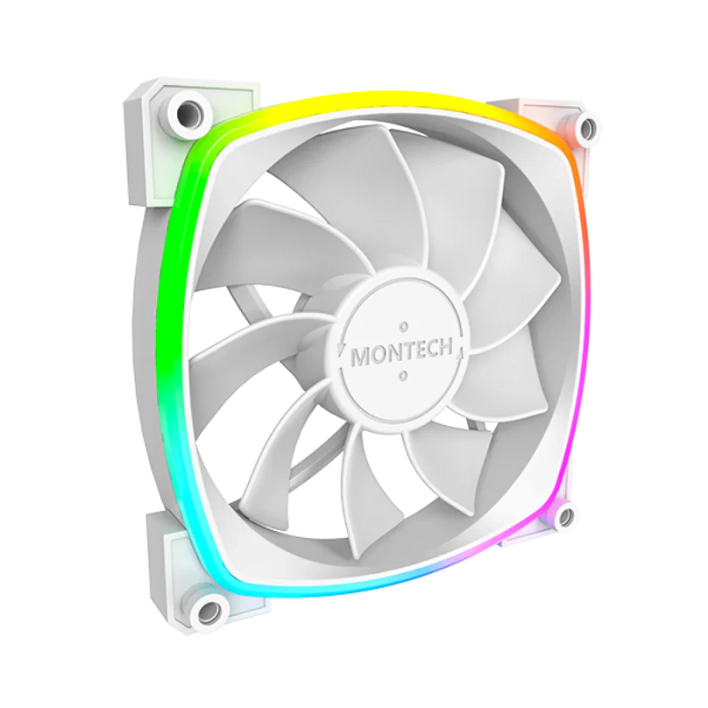 MONTECH RX120 PWM 120mm ARGB Cabinet Fan (White) (Single Pack)
