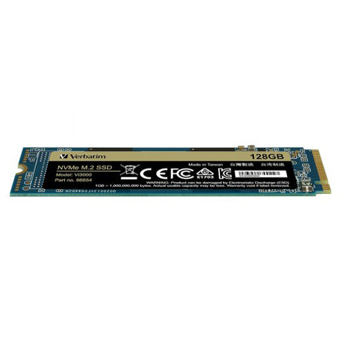 VERBATIM Vi3000 128GB M.2 NVME Gen3 Solid State Drive (SSD)