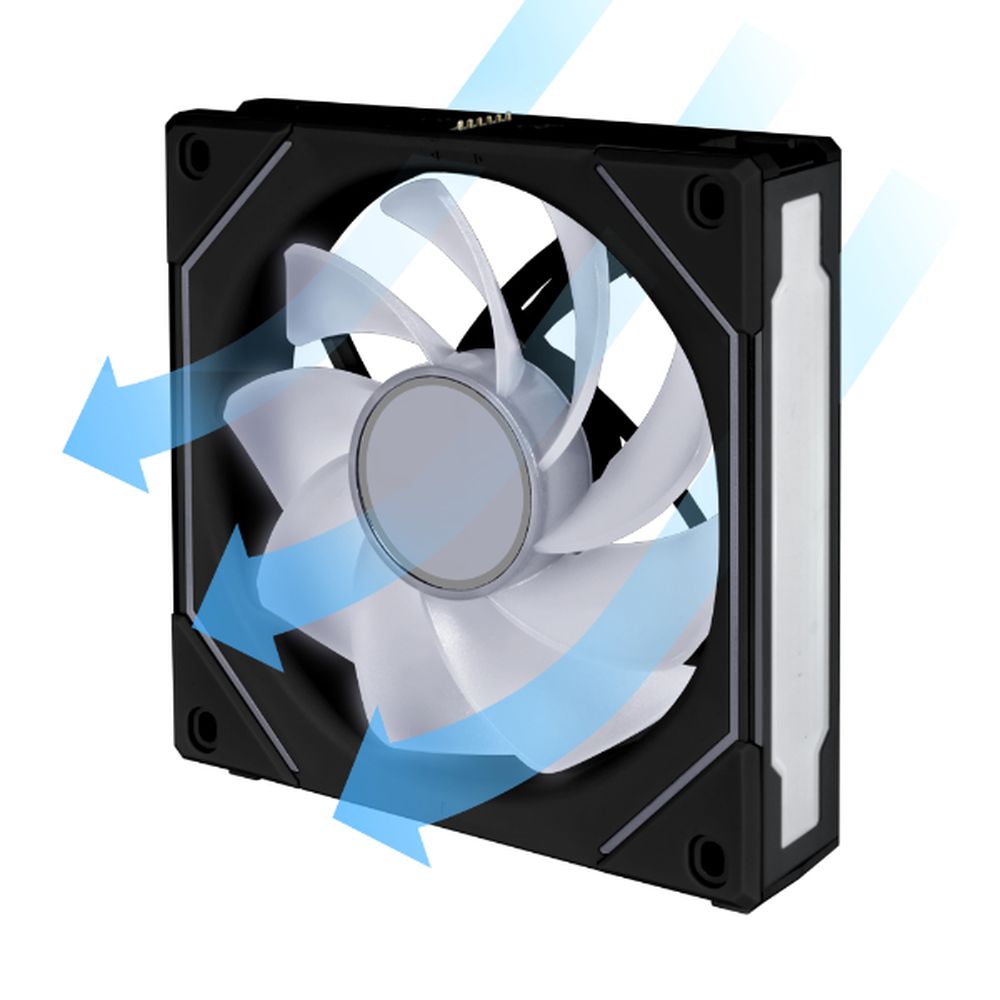 LIAN LI UNI SL Infinity Reverse Blade 140 140mm ARGB Cabinet Fan (Black) (Single Pack)