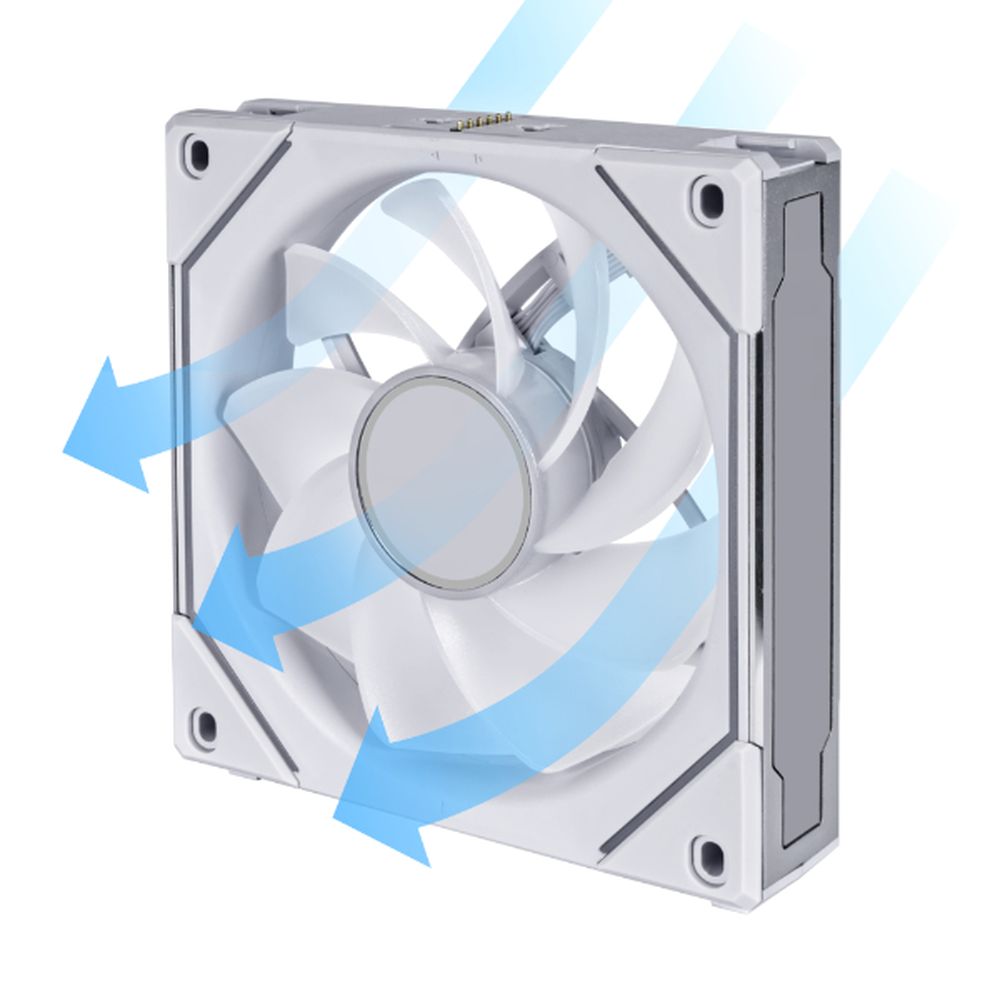LIAN LI UNI SL Infinity Reverse Blade 140 140mm ARGB Cabinet Fan (White) (Single Pack)