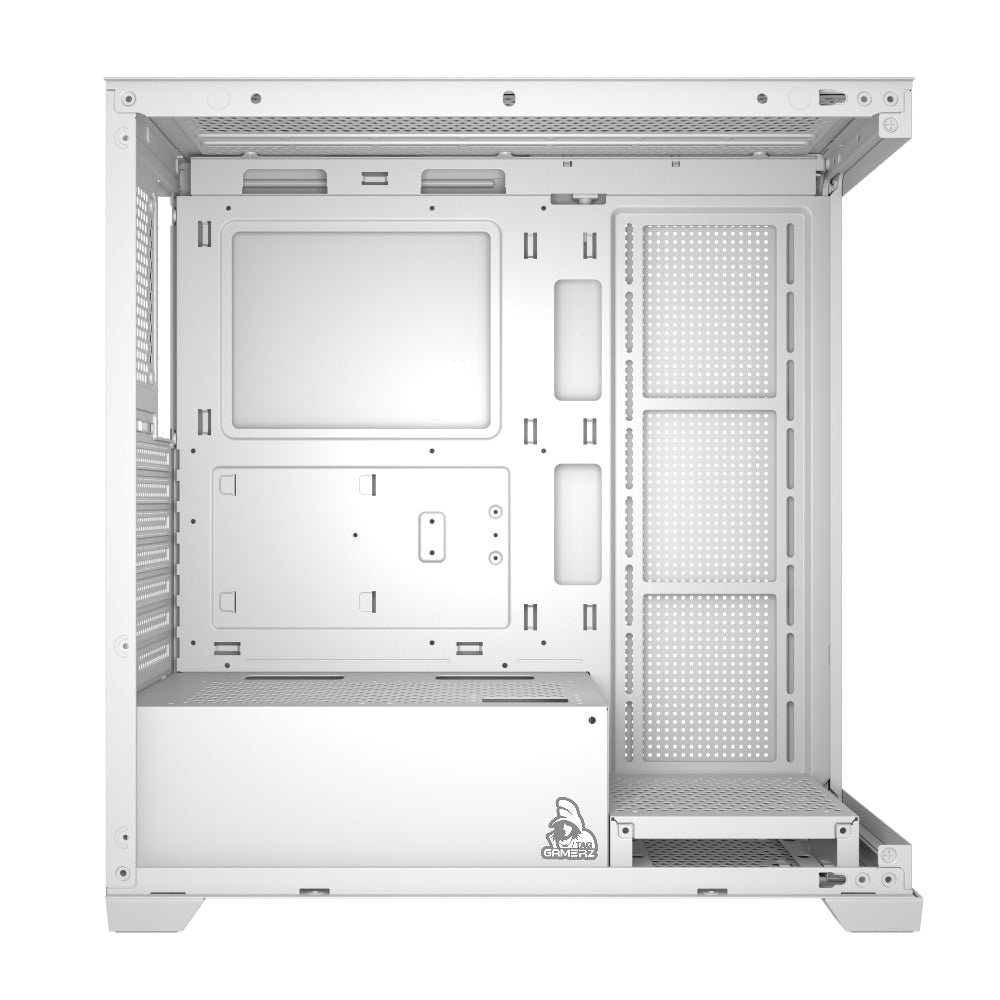 TAG Gamerz Luminor ARGB ATX Mid Tower Cabinet (White)