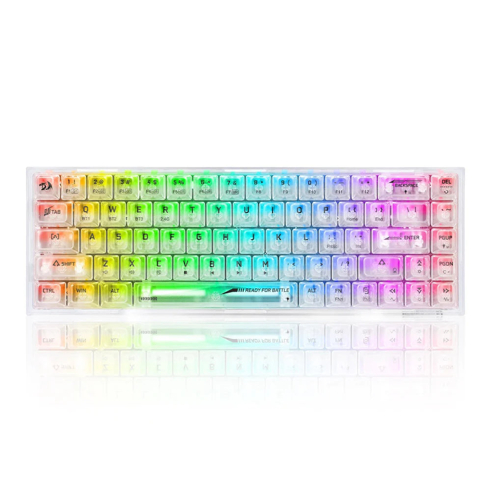 REDRAGON K631 Pro Castor 65% Mechanical Wired Gaming Keyboard ( White ) ( Translucent Custom Switch )