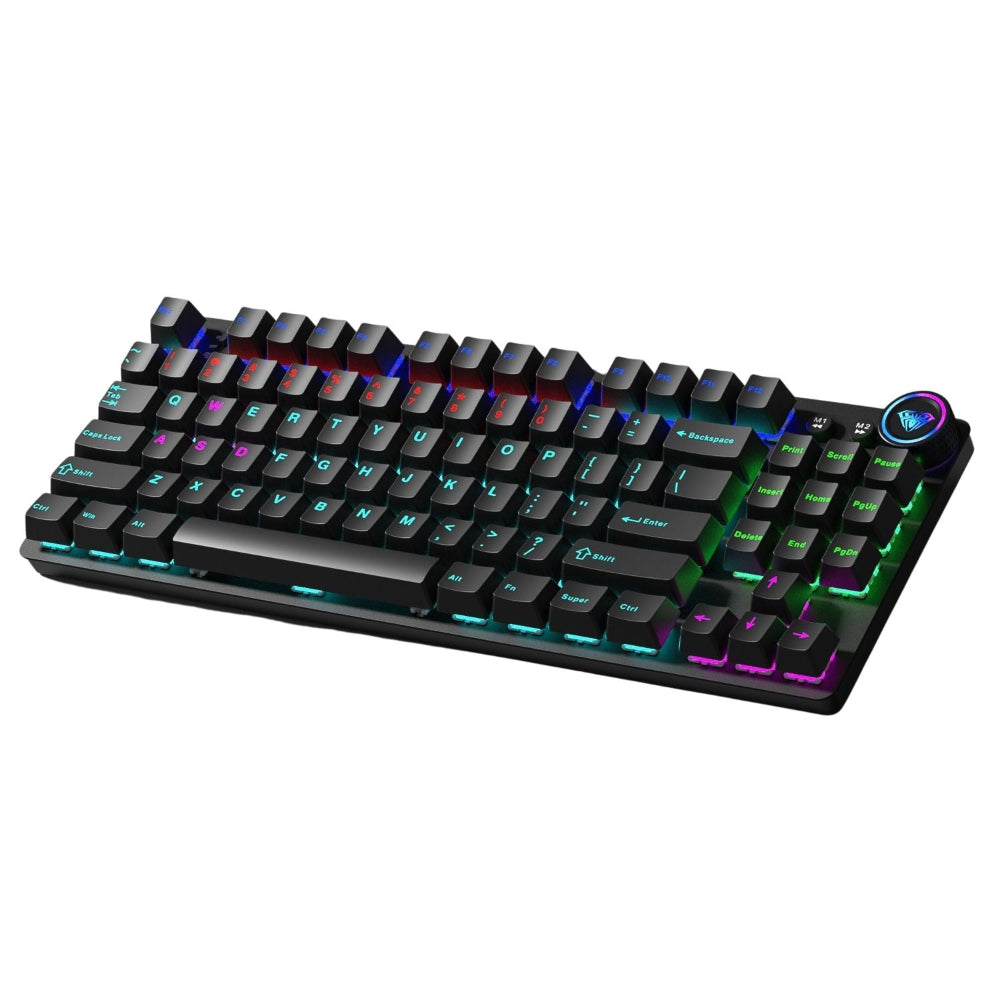 AULA M75 Tri-Mode Tenkeyless RGB Wireless Mechanical Keyboard ( Black ) ( Red Switch )