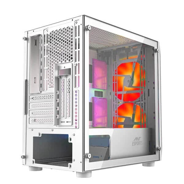 ANT ESPORTS 200 Air Mini Mesh MATX Mini Tower Cabinet (White)