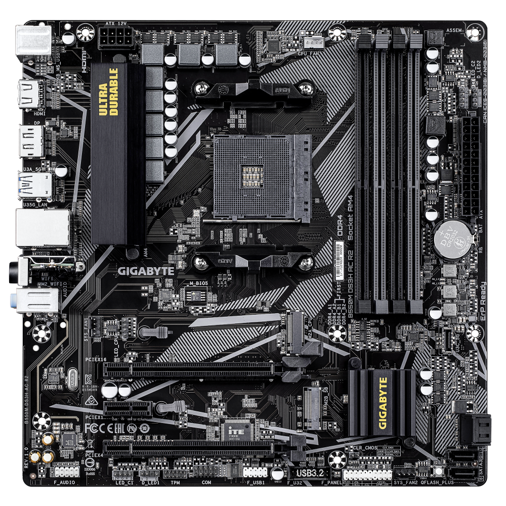 GIGABYTE B550M DS3H AC R2 DDR4 AMD Motherboard