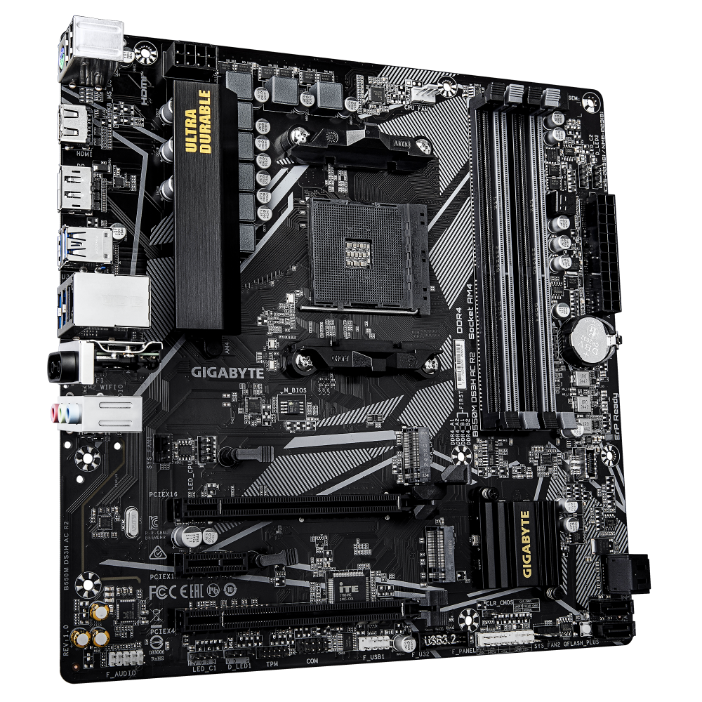 GIGABYTE B550M DS3H AC R2 DDR4 AMD Motherboard