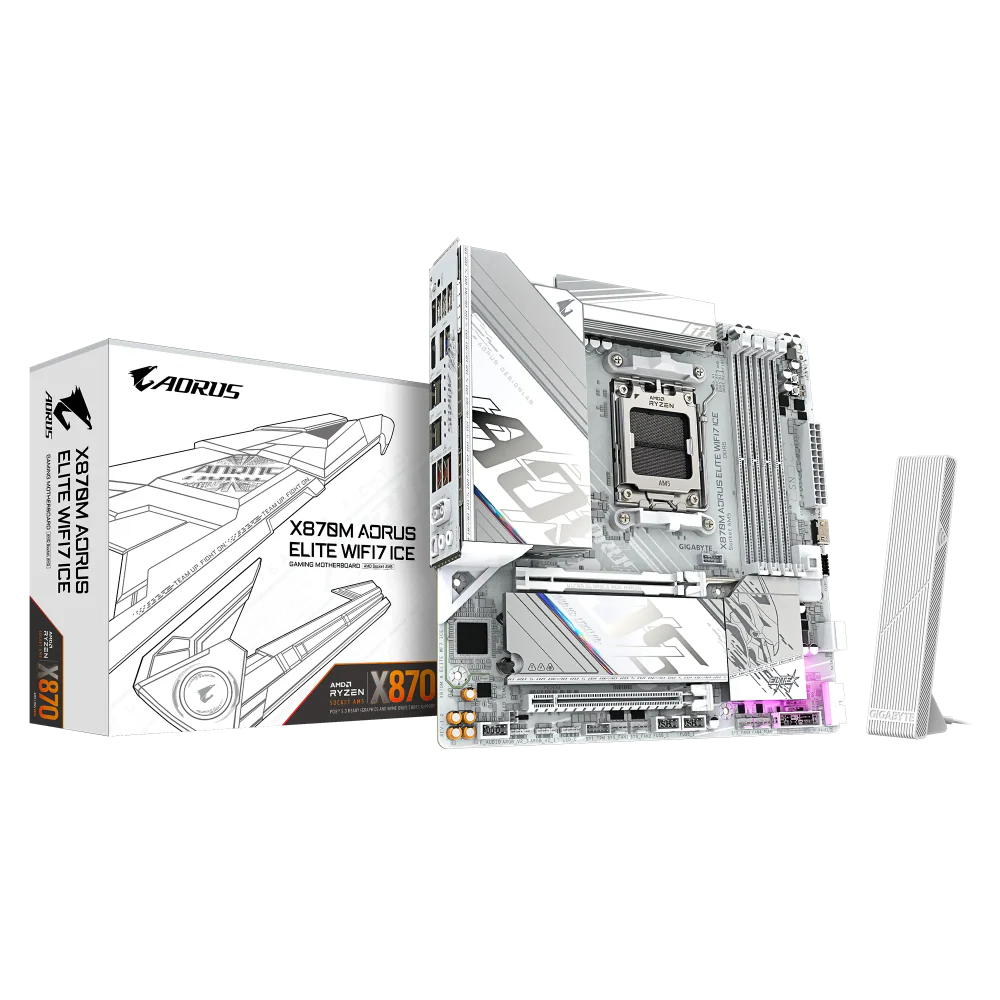 GIGABYTE X870M Aorus Elite ICE Wifi7 DDR5 AMD Motherboard
