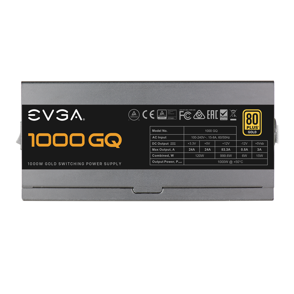 EVGA 1000GQ 1000W 80+ Gold ATX 2.0 Semi Modular Power Supply ( 1000W )