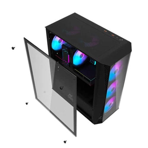 ANT ESPORTS 220 Air RGB ATX Mid Tower Cabinet (Black)