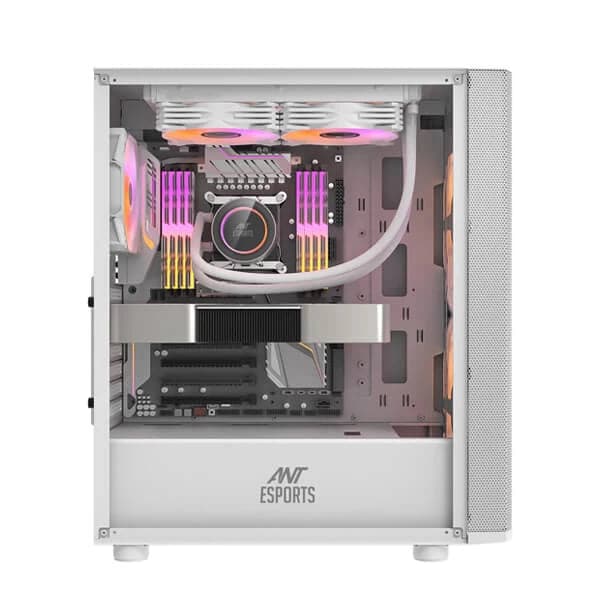 ANT ESPORTS 250 Air RGB ATX Mid Tower Cabinet (White)