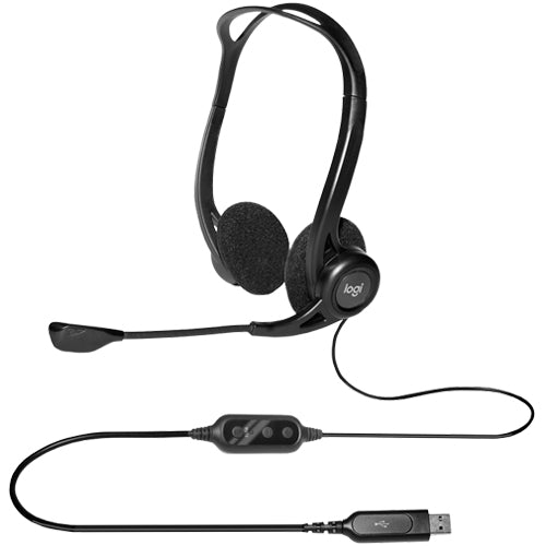 LOGITECH H370 USB Wired Stereo Gaming Headphone ( Black ) ( Pc / Mac )