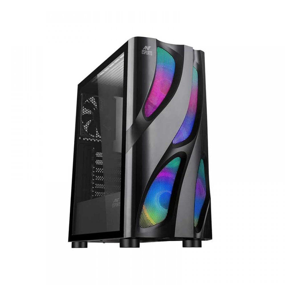 ANT ESPORTS ICE-320TG RGB ATX Mid Tower Cabinet (Black)