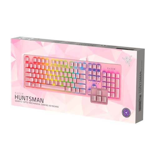 RAZER Huntsman RGB Full Size Opto-Mechanical Wired Gaming keyboard ( Quartz ) ( Razer Light and Clicky Switch )
