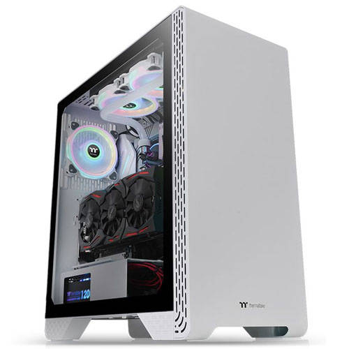THERMALTAKE S300 ATX Mid Tower Cabinet (Snow) (CA-1P5-00M6WN-00)