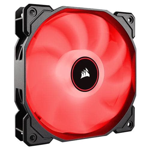 CORSAIR Air Series AF120 120mm Red LED Cabinet Fan (Black) (Single Pack)