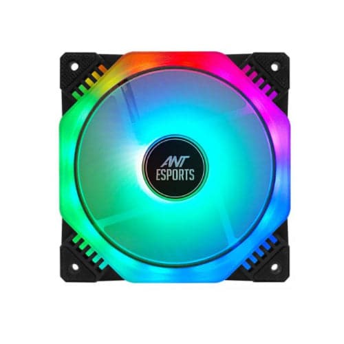 ANT ESPORTS OctaFlow 120mm Auto RGB Cabinet Fan (Black) (Single Pack)