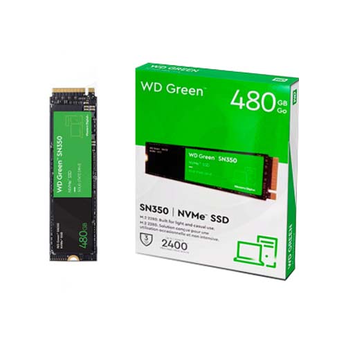 WESTERN DIGITAL Green SN350 480GB M.2 NVME Gen 3 Solid State Drive ( SSD )