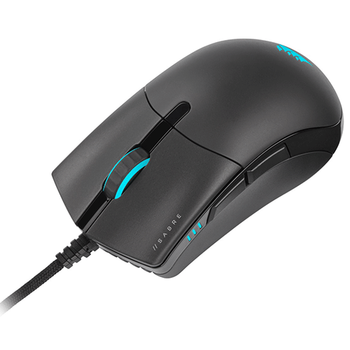 CORSAIR SABRE Pro Ultra Light Wired Ergonomic FPS / MOBA Gaming Mouse ( 18000DPI / 6 macro Buttons ) ( Black )
