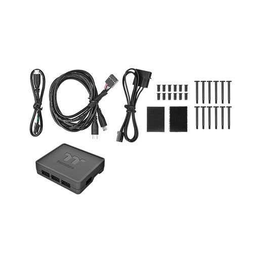 THERMALTAKE Riing Quad 14 TT Premium Edition 140mm RGB Cabinet Fan (Black) (Triple Pack)