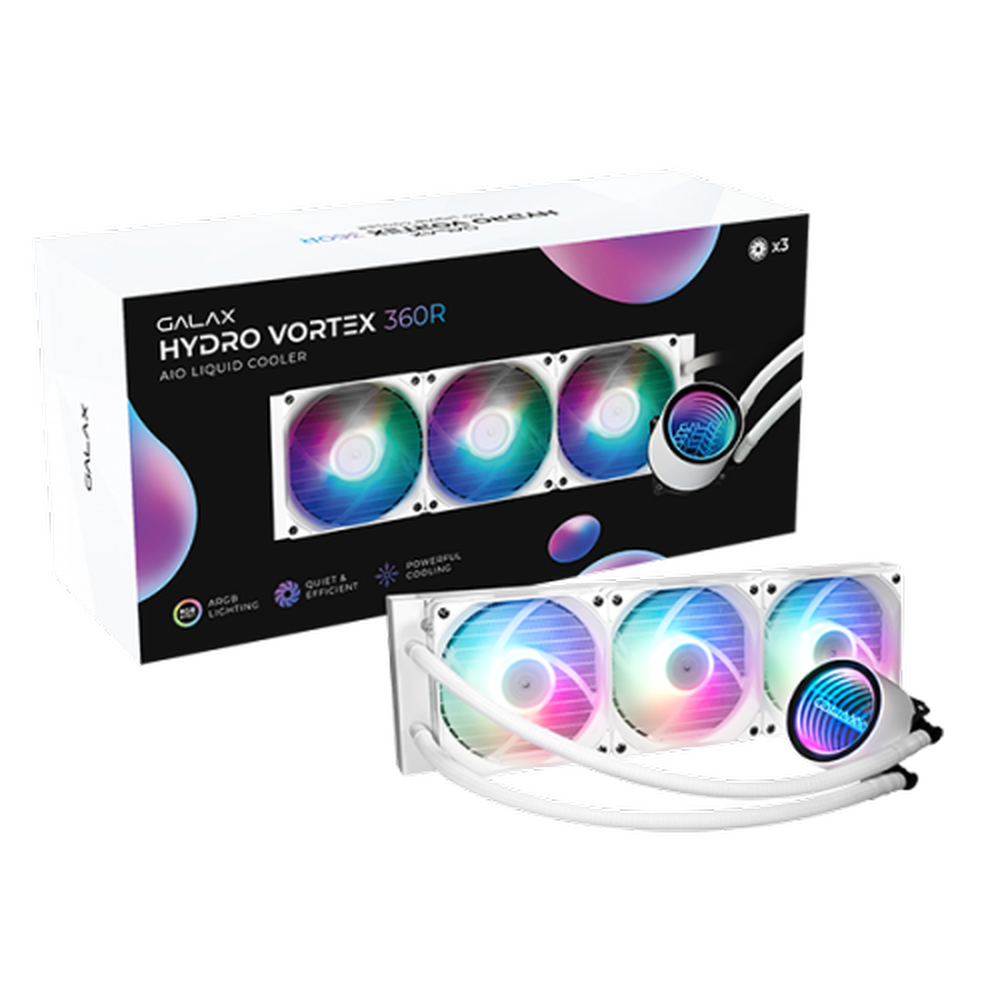 GALAX Hydro Vortex 360R ARGB AIO Liquid Cooler (White)